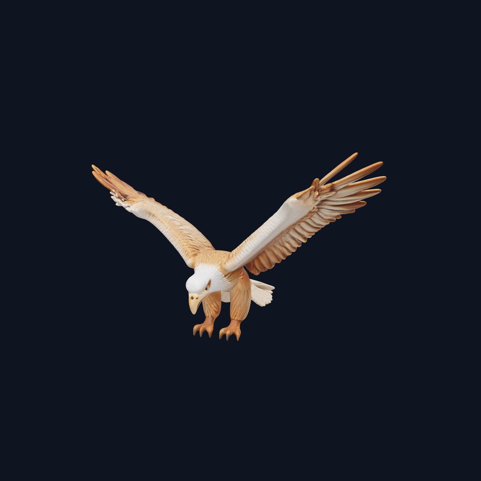 Noble Eagle Sculpture Wings model pack